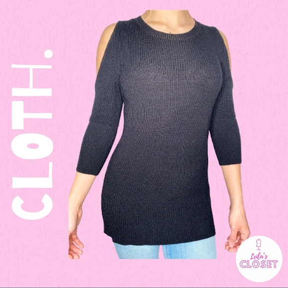 Cloth Shoulder less Sweater. - Picture 1 of 5